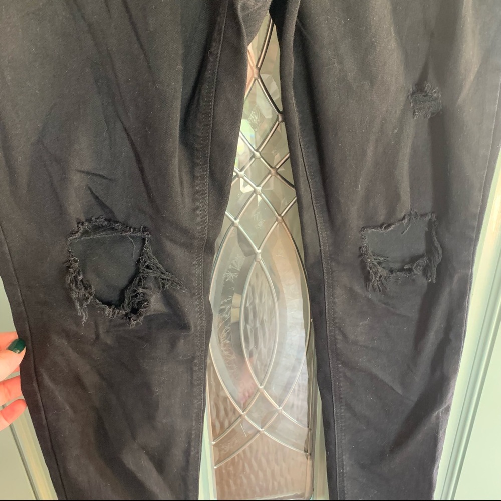 Black distressed jeans - Picture 3 of 4
